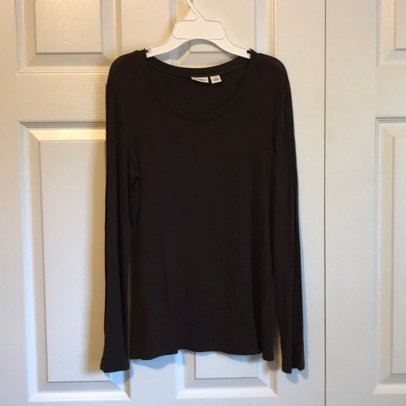 Cato Tops - CATO Brown Scoop Neck Top